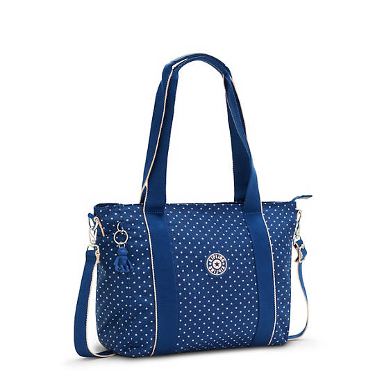 Kipling Asseni Small Printed Tote Tassen Blauw | België 1748KO